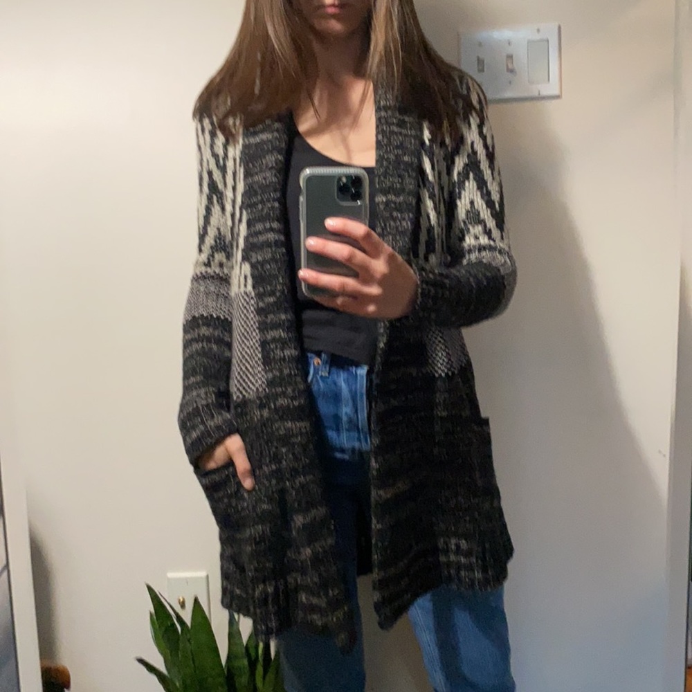 Lucky Brand Knit Pattern Wool Sweater